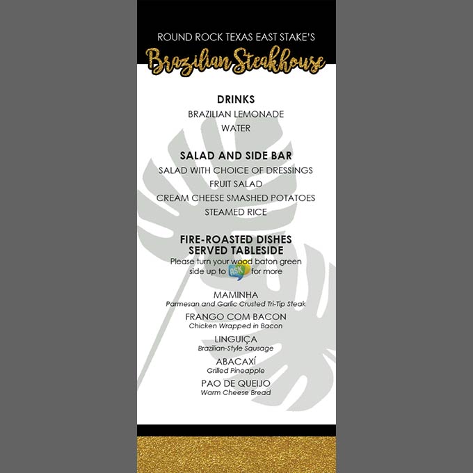 Brazillian Steakhouse Dinner Menu